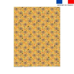 Coupon couverture imprimé mini paon bonbons - Création Stillistic