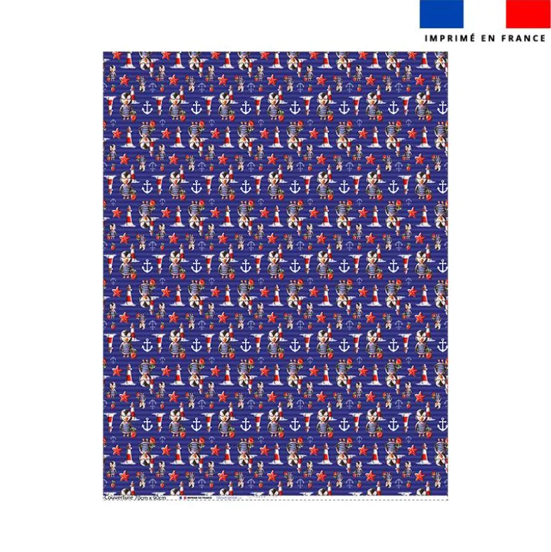 Coupon couverture imprimé mini macareux - Création Stillistic