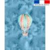 Coupon couverture imprimé montgolfière aquarelle