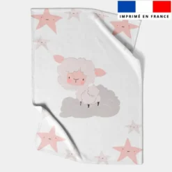Coupon couverture imprimé mouton des rêves