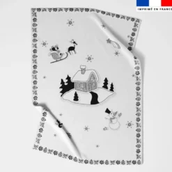 Coupon couverture imprimé noel argent