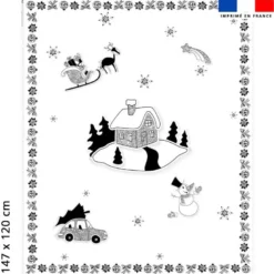 Coupon couverture imprimé noel argent