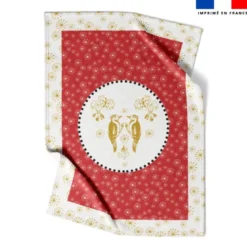 Coupon couverture imprimé oiseaux ambres - Création Lili Bambou Design