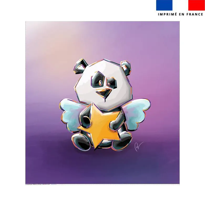 Coupon couverture imprimé panda ange - Création Stillistic