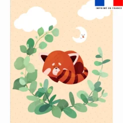 Coupon couverture imprimé panda roux