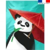 Coupon couverture imprimé panda et ombrelle - Création Nidillus