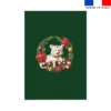 Coupon couverture imprimé panthère couronne de Noël - Création Stillistic