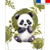 Coupon couverture imprimé panda aquarelle