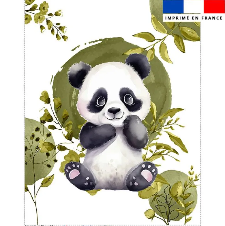 Coupon couverture imprimé panda aquarelle