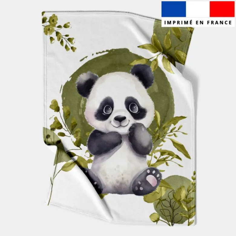 Coupon couverture imprimé panda aquarelle