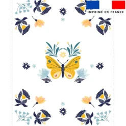 Coupon couverture imprimé papillon