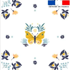 Coupon couverture imprimé papillon