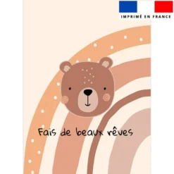 Coupon couverture imprimé petit ourson