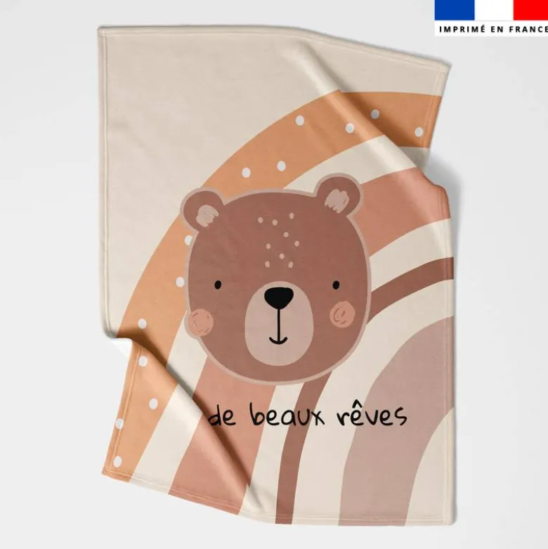 Coupon couverture imprimé petit ourson