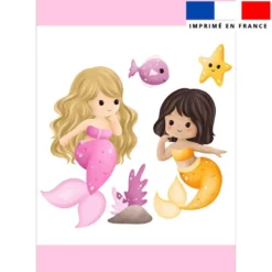 Coupon couverture imprimé petites sirènes