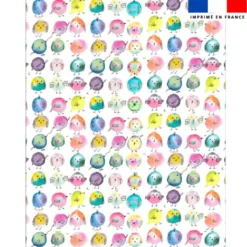 Coupon couverture imprimé piou-pious - Création Cat&Colours