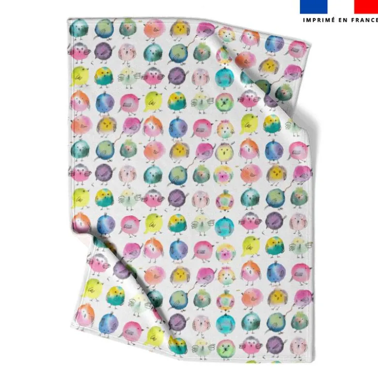 Coupon couverture imprimé piou-pious - Création Cat&Colours