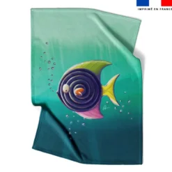 Coupon couverture imprimé poisson réglisse - Création Stillistic