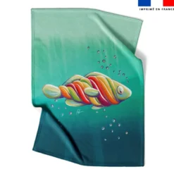 Coupon couverture imprimé poisson sucre d'orge - Création Stillistic