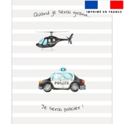 Coupon couverture imprimé policier aquarelle