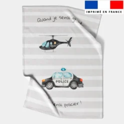 Coupon couverture imprimé policier aquarelle