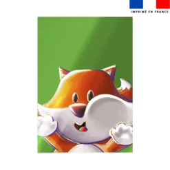 Coupon couverture imprimé Renard Lou-Stick - Création Stillistic