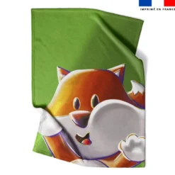 Coupon couverture imprimé Renard Lou-Stick - Création Stillistic