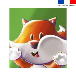 Coupon couverture imprimé Renard Lou-Stick - Création Stillistic