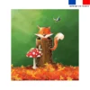 Coupon couverture imprimé renard des bois - Création Stillistic