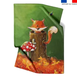 Coupon couverture imprimé renard des bois - Création Stillistic