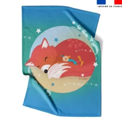 Coupon couverture imprimé renard dodo - Création Nidillus