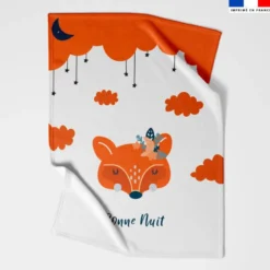 Coupon couverture imprimé renard