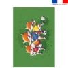 Coupon couverture imprimé renard foot - Création Stillistic