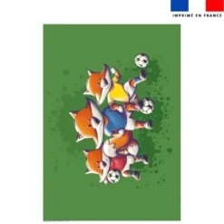 Coupon couverture imprimé renard foot - Création Stillistic