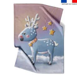 Coupon couverture imprimé renne d'hiver - Création Stillistic