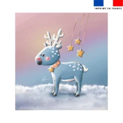 Coupon couverture imprimé renne d'hiver - Création Stillistic
