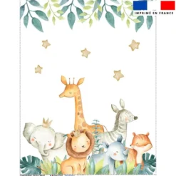 Coupon couverture imprimé safari animaux aquarelle