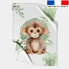 Coupon couverture imprimé singe aquarelle