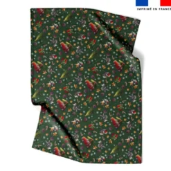 Coupon couverture imprimé souris de noel vert - Création Stillistic