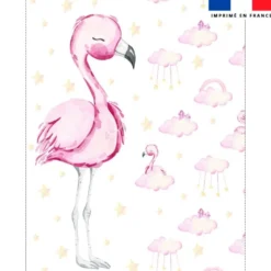 Coupon couverture imprimé sweet flamant rose