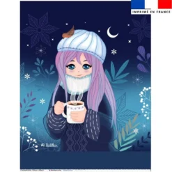 Coupon couverture imprimé tasse chocolat - Création Nidillus