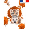 Coupon couverture imprimé tigre aquarelle