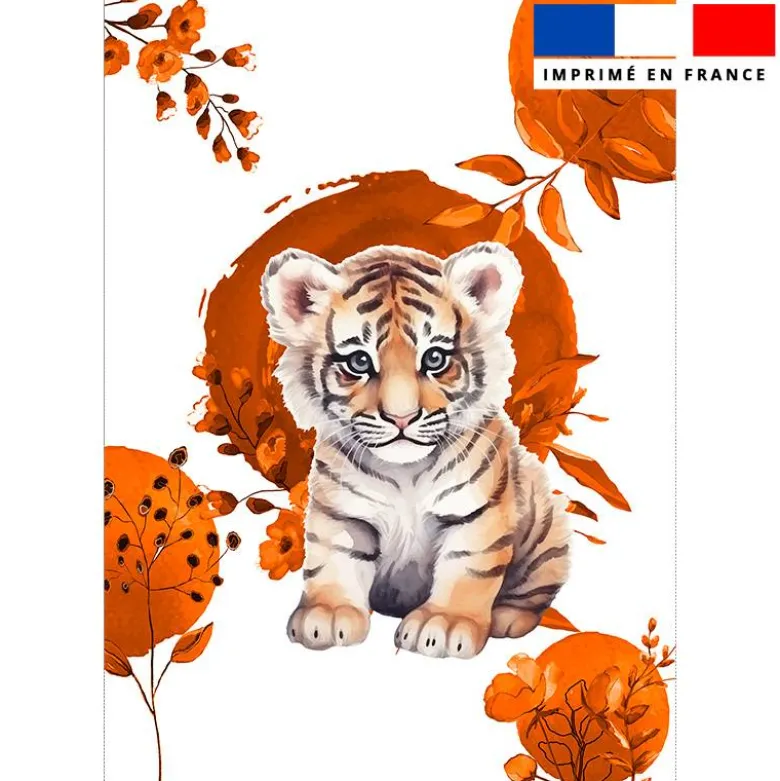 Coupon couverture imprimé tigre aquarelle