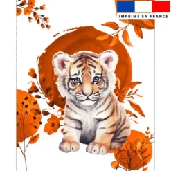 Coupon couverture imprimé tigre aquarelle