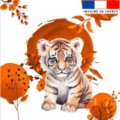Coupon couverture imprimé tigre aquarelle