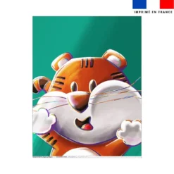 Coupon couverture imprimé Tigre Lou-Stick - Création Stillistic