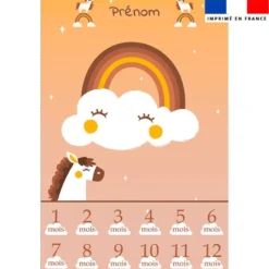 Coupon couverture mensuelle bébé personnalisée - Cheval