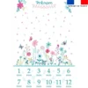 Coupon couverture mensuelle bébé personnalisée - Flower