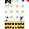 Coupon couverture mensuelle bébé personnalisée - Chat noir