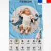 Coupon couverture mensuelle bébé personnalisée - Animaux de l'océan